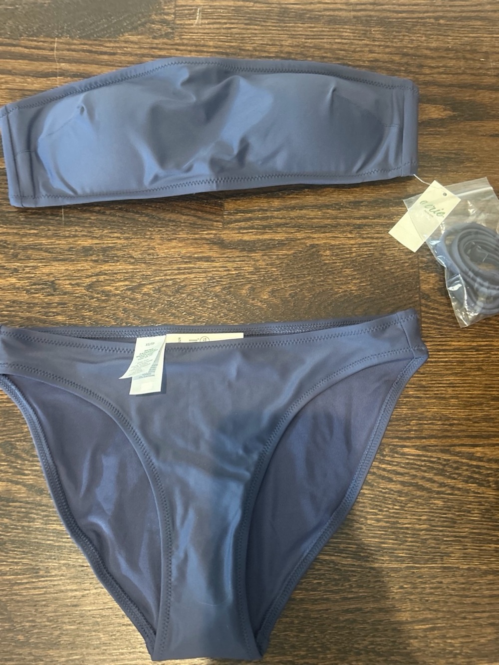 aerie Navy Bandeau Bikini Set